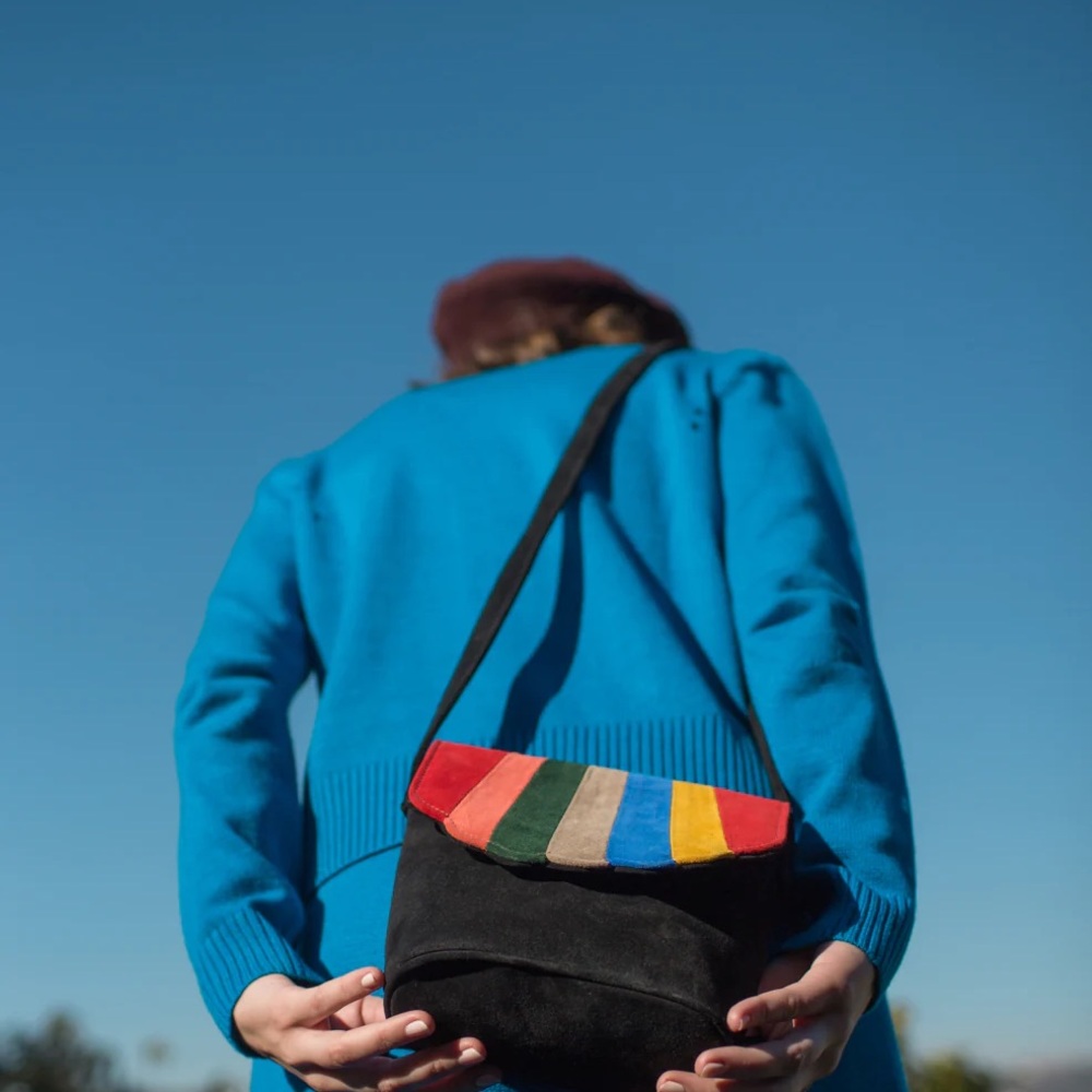 C.A.B. Collection Blanche Shell Canteen in Rainbow Suede - Picture 7 of 7